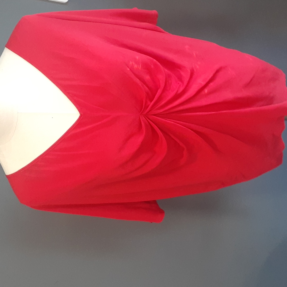 S.Y.L.K red silk women's top size s